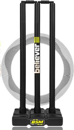 BSM HARD PLASTIC NEON BELIEVER CRICFREAK STUMP SET WITH CLEAR BAG