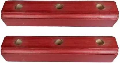 VPS PRO Stump Stand Wooden Best Stump Stand Made of Natural Wood (Pack of 2)(Red)
