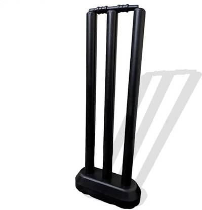 FYZIKPRO Heavy Champion Cricket Plastic Stump Set 3 Wicket Set, 1 Stand, 2 Bails