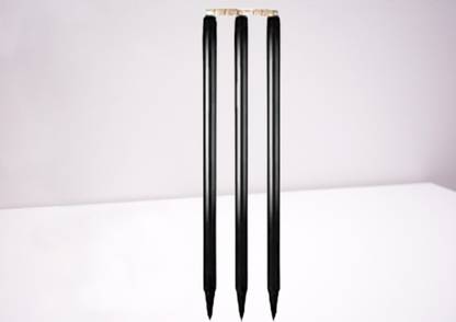 vinox 3 Wooden Stumps & 2 Bails (Wicket Set) (Natural)