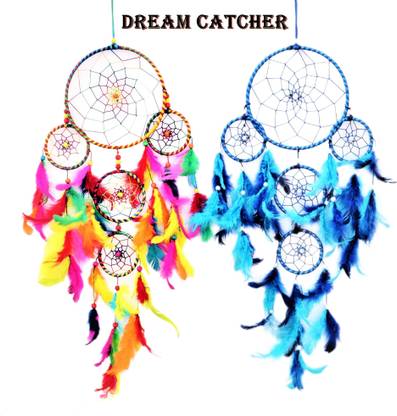 FASTDAP Dream Cacher Wall Hanging Handmade Wall Art for Bedrooms,office,Balcony, Feather Dream Catcher