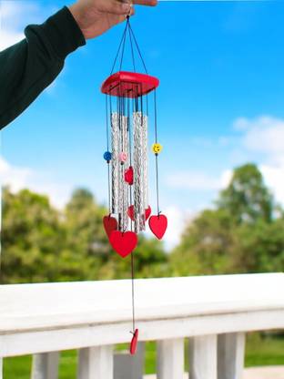 Pseudo Wind Chime for Home Balcony Garden Positive Energy,Home Decor Hanging with Sound Aluminium, Wood Windchime
