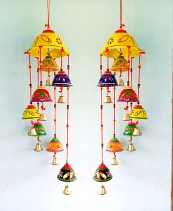 Surya Art Gallery Surya art gallery fency stylist wonderful new top morden top mensan set of2 pc Plastic Windchime