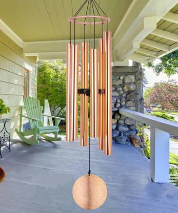 PARADIGM pictures Big 6 pipe Rose Gold 30 inch wind chime with sound Aluminium, Wood Windchime