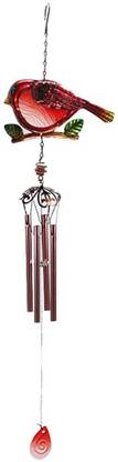 BNF Bird Shape Outdoor Wind Chimes Hanging Musical Wind Chime Red Tubes Iron Windchime