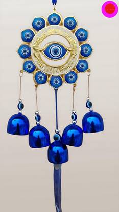 BZILO Evil Eye Wind Chimes for Home Entrance Door Decoration Design May Vary H89 Polyresin Windchime