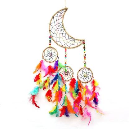 Puci Traditional Indian wall Art Handmade Dream Catcher for Bedrooms,Wall Hanging Feather, Nylon, Wood Dream Catcher