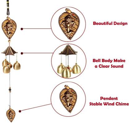 Pseudo Windchimes for Balcony Bedroom with Good Sound Vastu Garden Decor wind chime Brass Windchime