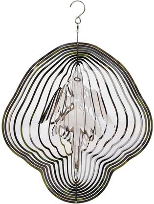 LoomTree 3D Wind Chime Garden Wind Spinners Hanging Rotating Crafts 235x250x0.5mm Bronze Windchime