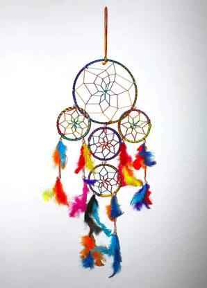 BLAKITO MultiColour Design Dream Catcher Feather Dream Catcher