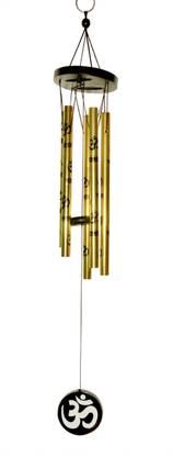 Vastu Art / Vastu / Feng Shui / Om Wind Chime Good Sound Effect For Good Luck Health Wealth Prosperity And Happiness Aluminium Windchime