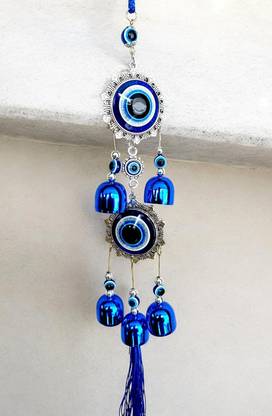 Mooz Double Eye Evil Eye Wind Chimes For Home Copper Windchime
