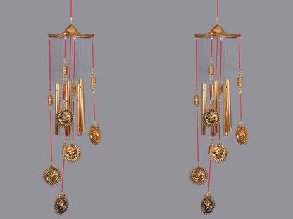 Lucky N Awesome Om Sun Wind Chimes Sound for Home Décor,Wall Hanging,Gift,Soundbells Aluminium Windchime