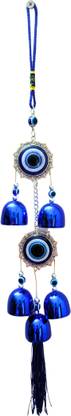 Navvya Blue Evil Eye Wind Chime | Indoor & Outdoor Protection Charm Aluminium Windchime