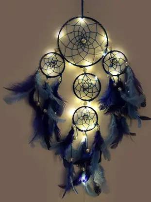 Ryme Dream Catcher With Light Hand Made for Positive Vibes, Wall Decor Wool Dream Catcher