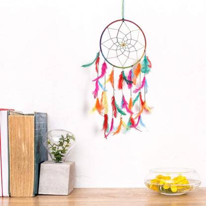 Puci Traditional Indian wall Art Handmade Dream Catcher for Bedrooms,Wall Hanging Feather, Nylon, Wood Dream Catcher