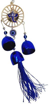 BZILO Ganesh Evil Eye Wall Hanging Nazar Battu for Home Décor Design May vary J11 Polyresin Windchime