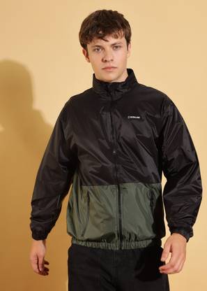 Dollar Lightweight Open Front Colorblock Men Wind Cheater