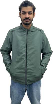 LOMOOFY Men's Solid Regular Windcheater Jacket Solid Men Wind Cheater