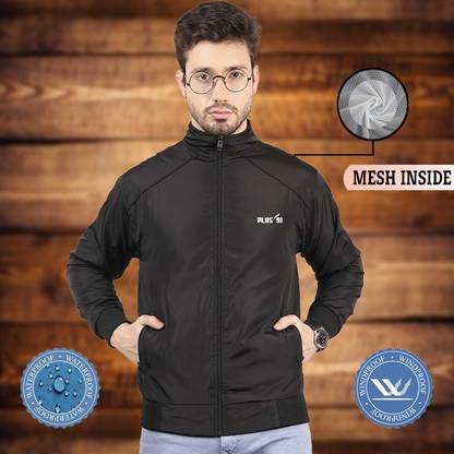 Plus91 windcheater jacket for men Solid Men Wind Cheater
