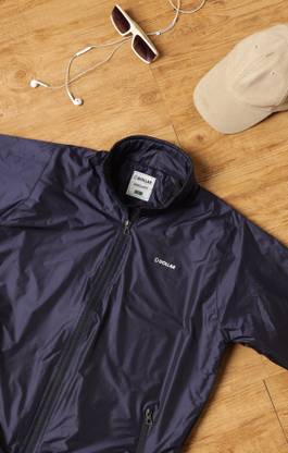 Dollar Nylon Navy Solid Men Wind Cheater