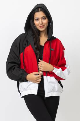 Yung Gun Trendy Korean Oversized Hooded Windcheater Jacket For Girls And Women Solid Women Wind Cheater