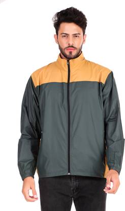 PAANAKIN Windcheater For Men Lightweight Windcheater Jacket for Winter|GREEN & MUSTARD Solid Men Wind Cheater