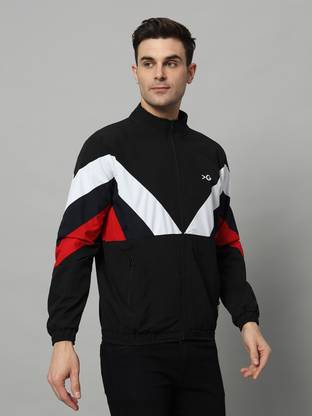 KGARMENTS Mens Sporty Windcheater Jacket (For Rain and Winter) Colorblock Men Wind Cheater