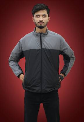 UNSULLY Trending Windcheater Stylish Full Sleeves Water Resistant Winter Sports Jacket Colorblock Men Wind Cheater