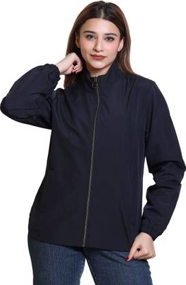 FASHIONLINE BY AZF Trendy zipper windcheater jacket Solid Women Wind Cheater