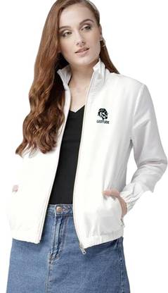 Leotude Solid Women Wind Cheater