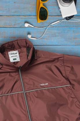 Dollar Polyster Wine Solid Men Wind Cheater
