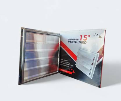 LivShine 15 Inch Powder Coated Metal Louver shutter for Exhaust fan cover Exterior Window Shutter