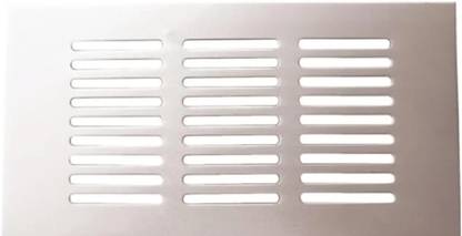 EBCO Aluminum Shutter Grill, 4" x 8", Stainless Steel, Single Unit Interior Window Shutter