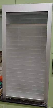 CeramicWorld Rolling shutter kitchen organiser transparent Glass Shutter Cabinet width 900MM Interior Window Shutter
