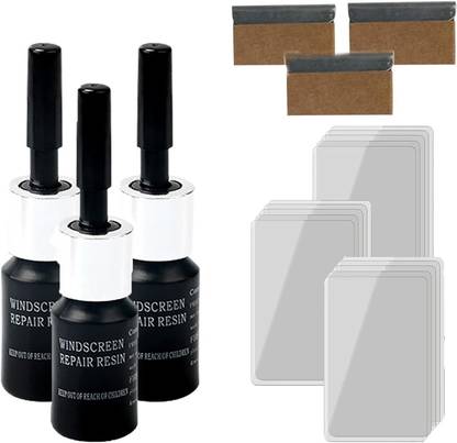 KIRJA Broken Glass Repair Liquid,Suitable for Glass Crack Repair(Pack 3) Windshield Repair Kit