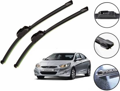ROSHNEER ENTERPRISES ROSHNEER CAR WIPER BLADE FOR VERNA FLUDIC 2024-2016 SIZE (D-21 & P-16) PACK OF 2 Windshield Wiper Puller