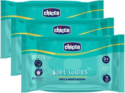 Chicco Baby Moisturizing Wet Wipes with Aloe Vera and Chamomile