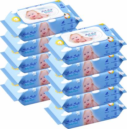 Silk Soft Baby wet wipes 82 pulls with lid PACK OF 10