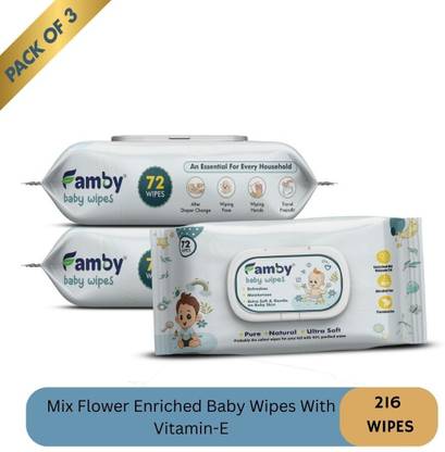 Famby Baby Wipes En-riched with Vitamin E