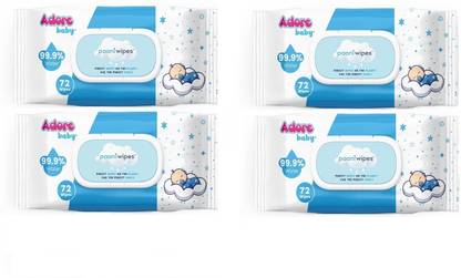 Adore 99.9% Pure Water Wet Wipes- Goodness of Aloevera- pH Balanced- Derma Tested