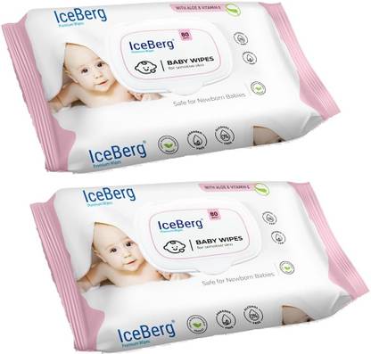 Iceberg Premium Wipes Baby Wipes 80pcs (Set of 2)