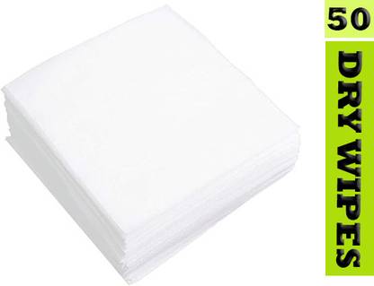Piru Disposable Soft Dry Wipes for Baby and Adults Ultra Soft wipe, 50 wipes (Pack 1)