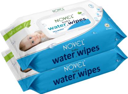 NOVEL Baby 99% Water Wipes 80 Sheets pack of 2 with Lid