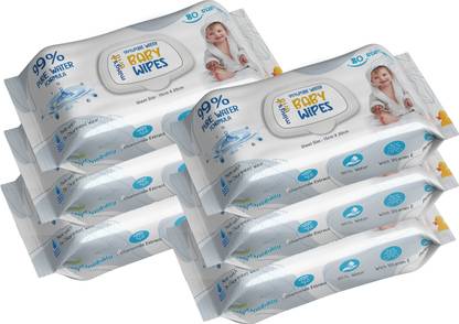 Ming's Briu Baby Wipes 80 Sheet - With Lid | Pack of 6 | 99% Pure Water