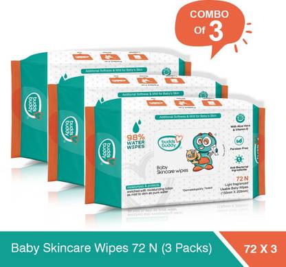 Buddsbuddy 98% Water Based Baby Cleansing Wet Wipes