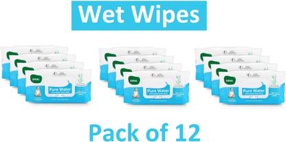 SINAL Pack of 12 Wet Wipes (72 leaf each) With Cap Wipes With Pure Water WIP92.3