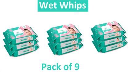 SINAL Pack of 9 Wet Wipes (80 leaf each) Gentle Protection For Baby Wipes WIP3.3