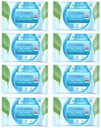 Silk Soft Cooling wipes 10 pulls PACK OF 8