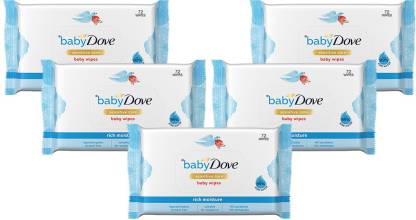 baby Dove Rich Moisture Wipes|| 72wipes - Pack of 5